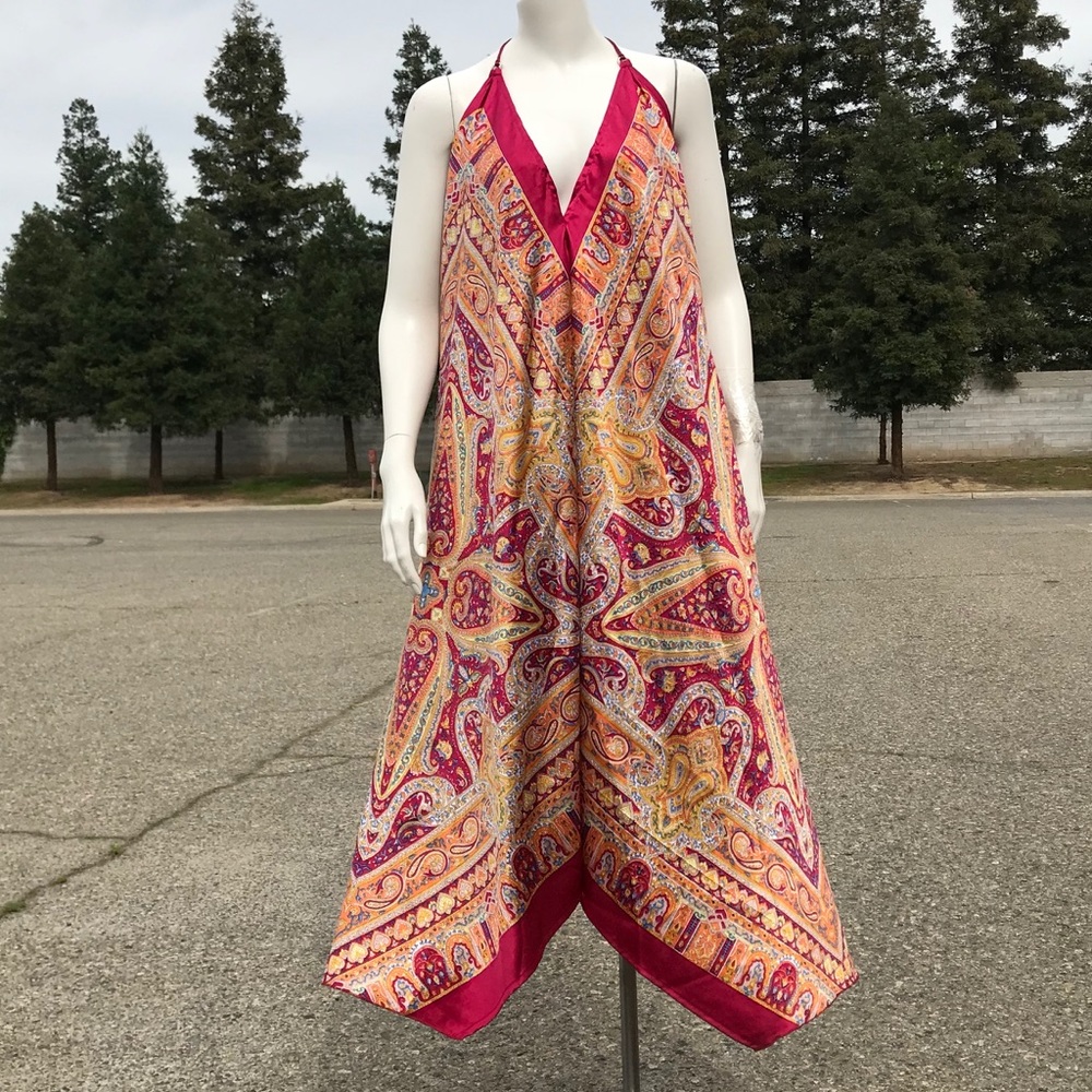 Oversized Silk Blend Halter Dress